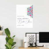 Poster Vibrant Mexican Fiesta Style Rainbow Bridal Shower (Bureau à domicile)