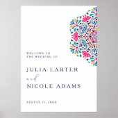 Poster Vibrant Mexican Fiesta Style Rainbow Wedding (Devant)