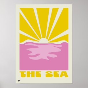 Poster Vibrant Minimaliste Abstract Sea Art Print