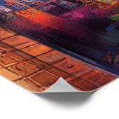 Poster Vibrant NYC coloré Skyline Art (Coin)