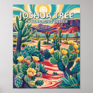 Poster Vibrant Parc national de Joshua Tree Cactus person