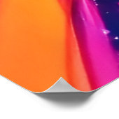 Poster Vibrant Peinture de néon Splatter Abstrait (Coin)