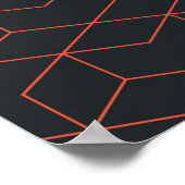 Poster Vibrant, rétro, simple, cool, tendance motif cube (Coin)
