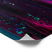 Poster Vibrant Splotches de peinture à l'alcool Imprimer (Coin)