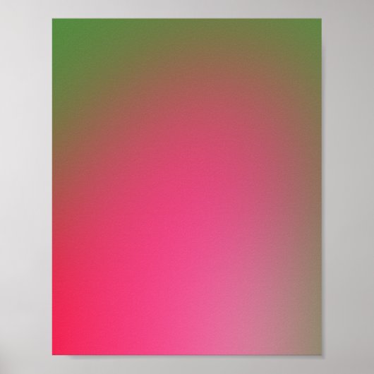 Poster Vibrant Vert Et Rose Gradient (Devant)