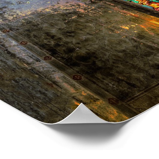 Poster Vibrant Vibrant Vitrage Coloré (Coin)