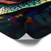 Poster Vibrantly Colorful Impasto Whimsical Snail (Coin)