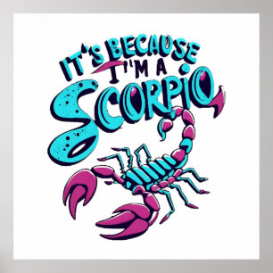 Poster Vibrations astrologiques du Scorpion Signe du zodi