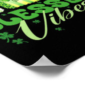 Poster Vibrations Bénies St Patrick Journee Petite Trèfle (Coin)