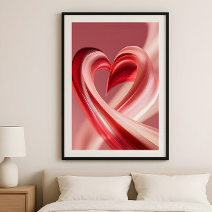 Poster Vibrations de Cerise Cœur Tourbillon – Amour Moder
