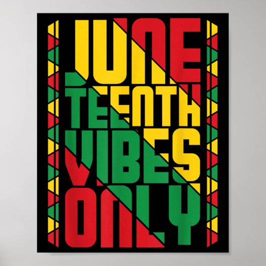 Poster Vibrations de Juneteenth uniquement Fierté noire C (Devant)