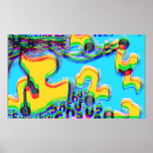 Poster Vibrations de Memphis fondantes III