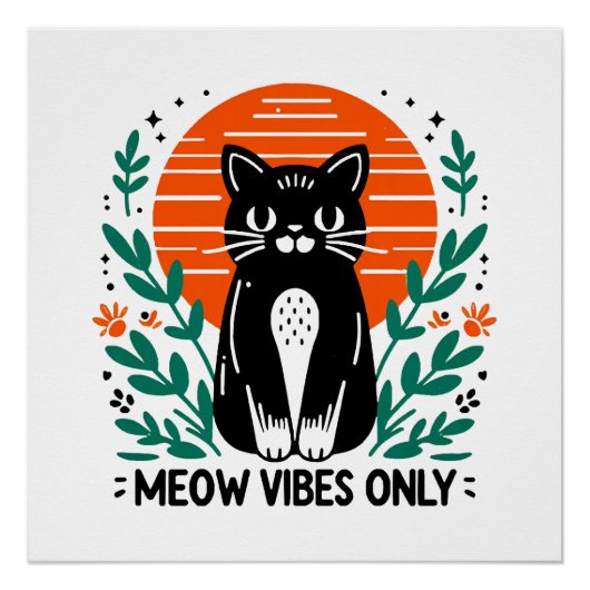 Poster vibrations miaou seulement (Devant)