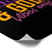Poster Vibrations Violettes Et Dorées (Coin)