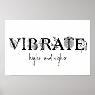 Poster Vibrer plus haut et plus haut Lotus dragonfly lune