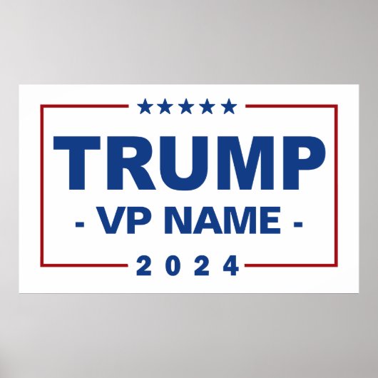 Poster Vice-président Trump 2024 sur mesure (Devant)