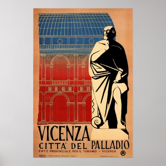 Poster VICENZA Ville de Palladio Architecture Italie Voya (Devant)
