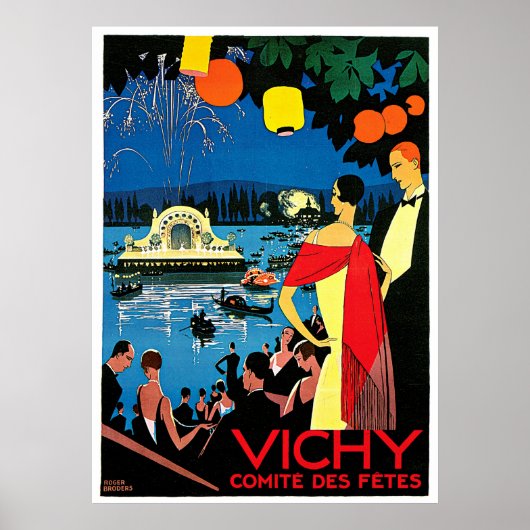 Poster Vichy Comite Des Fetes ~ France Travel Art (Devant)