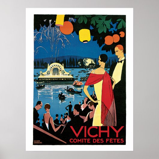 Poster Vichy Vintage French Travel (Devant)