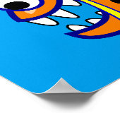 POSTER VICIOUS CARTOON FUNNY PIRANHA FISH SEA LOGO GRAPHI (Coin)