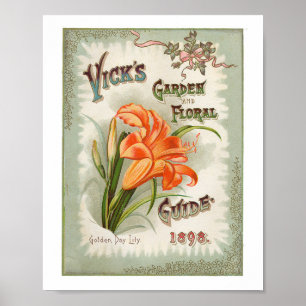 Poster Vick's Garden & Flower 1898