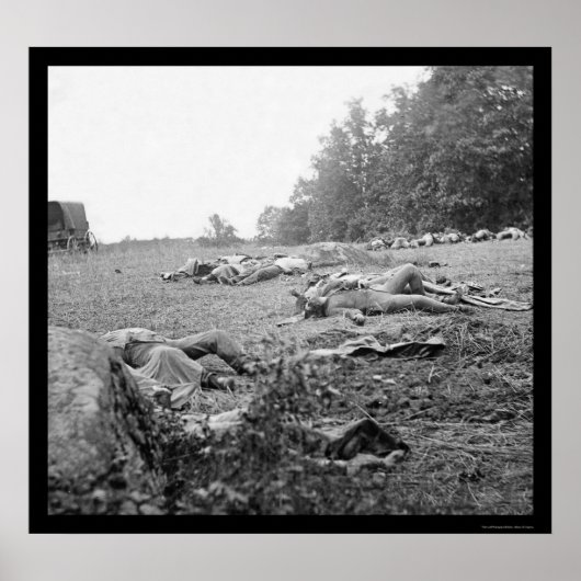 Poster Victimes pendant la bataille de Gettysburg 1863 (Devant)