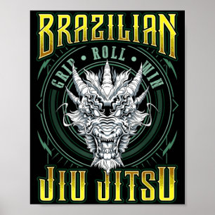 Poster Victoire de la prise de rouleau BJJ - Dragon de Ji