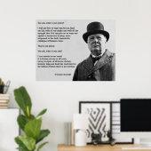 Poster Victoire de Winston Churchill (Bureau à domicile)