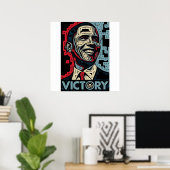 Poster Victoire d'Obama (Bureau à domicile)