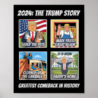 Poster Victoire Trump 2025 Plus Grand Comebyck Cadeau Win