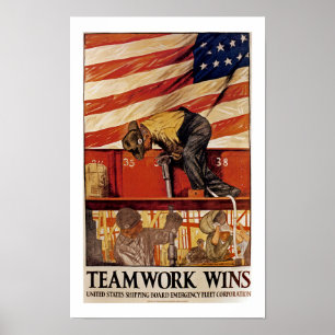 Poster Victoires de travail d'équipe