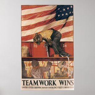 Poster Victoires de travail d'équipe