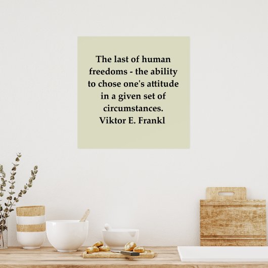Poster victor frankl citation (Cuisine)