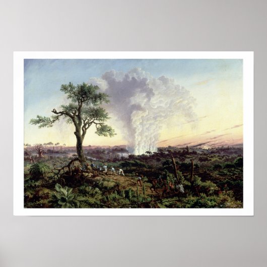 Poster Victoria Falls at Sunrise, avec The Smoke ou S (Devant)