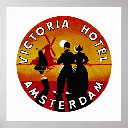 Poster Victoria Hotel Amsterdam (Devant)