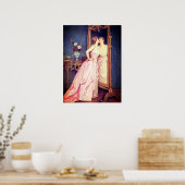 Poster Victoriaans Roze Dame 18 x 24 ARCHIVAL PAPI (Keuken)