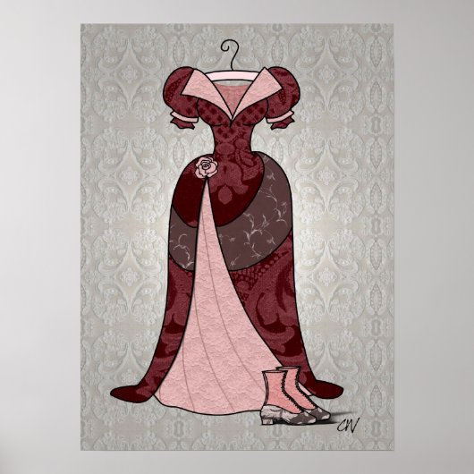 poster "Victoriaans Tea Gown" (Voorkant)