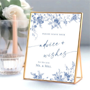 Poster Victorian Dusty Blue French Garden Conseils & Souh