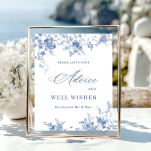 Poster Victorian Dusty Blue French Garden Conseils & Souh