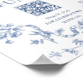 Poster Victorian Dusty Blue French Garden Honeymoon Fund (Coin)