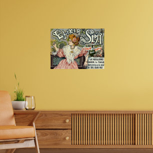 Poster Victorian Era Art Nouveau Elixir Annonce
