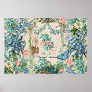 Poster Victorian Forget-Me-Not Mother's Day Collage