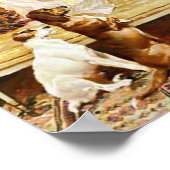 Poster Victorian Girl with Pets (Coin)