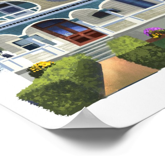 Poster Victorian house (Coin)