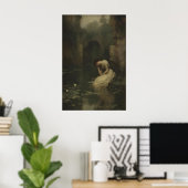 Poster Victorian Lady by the Water Digital Printable (Bureau à domicile)