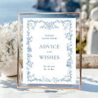 Victorian Ornate Dusty Blue Conseils & Wings