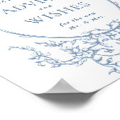 Poster Victorian Ornate Dusty Blue Conseils & Wings (Coin)