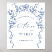 Poster Victorian Ornate Grace Dusty Blue Conseils & Wings (Devant)