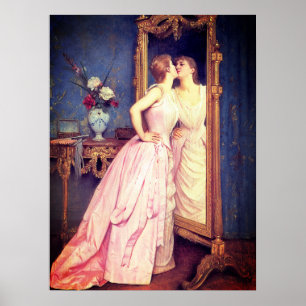 Poster Victorian Rose Lady 18 x 24 ARCHIVAL PAPIER