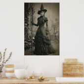 Poster Victorian Witch Sepia Portrait (Cuisine)